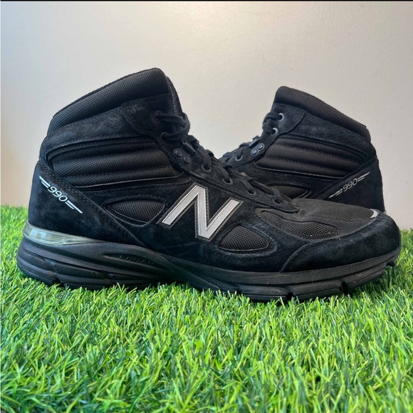 New Balance 990v4 Mid Made in USA Black Grey - Picture 2 of 8